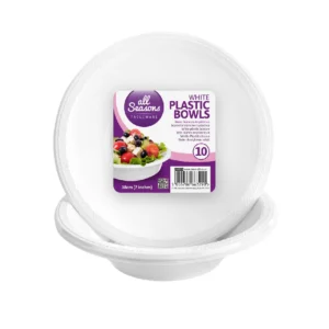 ALL SEASONS WHITE PLASTIC BOWLS